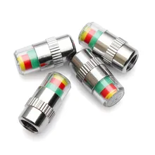 4PCS Car Tire Valve Caps Pressure Gauge Monitor Indicator Tpms Monitoring Cap Sensor 3 Color Alert