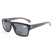 S014 Eyekepper Qualität Federscharniere Holz Tempel Bifokale Sonnenbrille Männer + 1,00/1,25/1,50/1,75/2,00/2,25/2,50/3,00