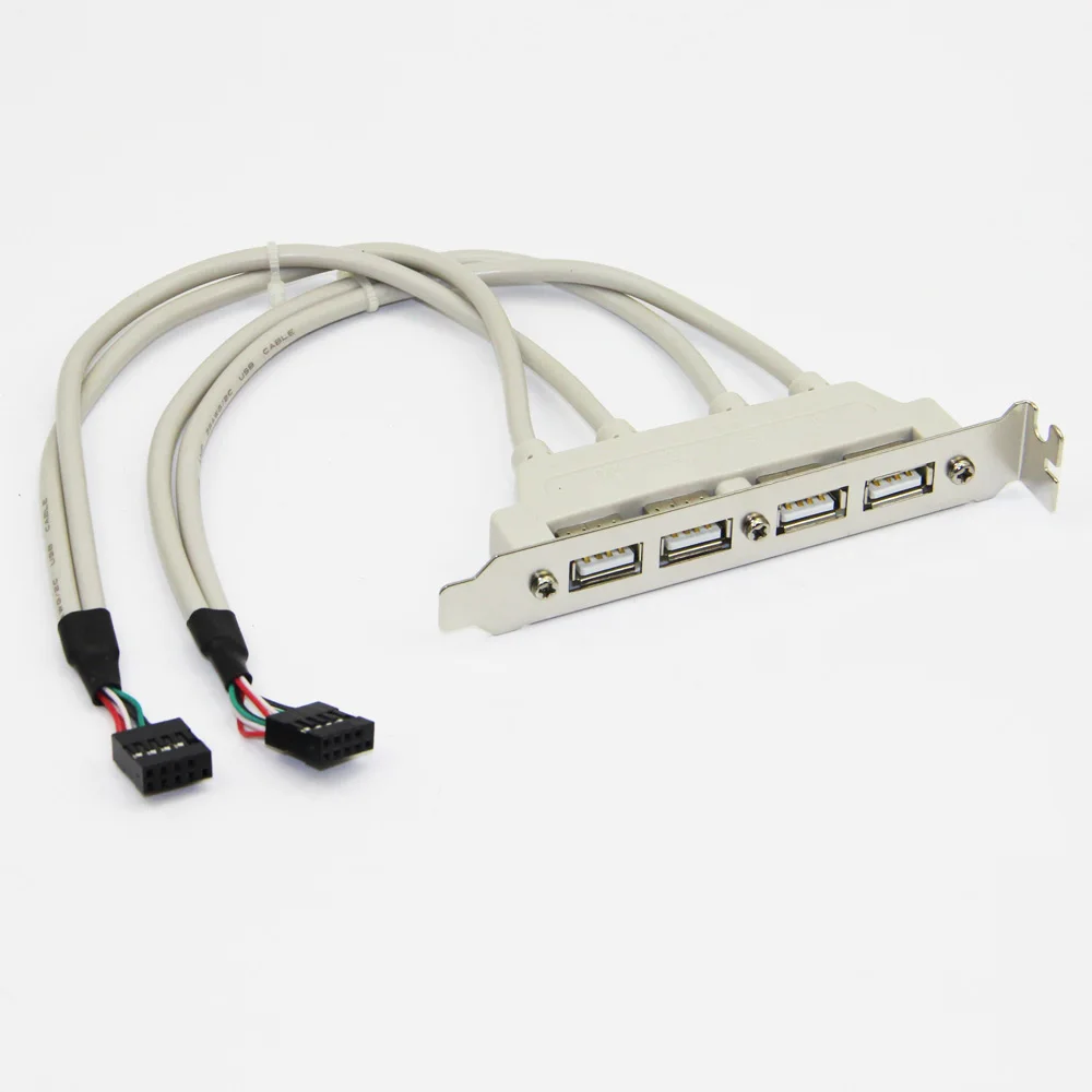 Bochara двойной 9 контактный разъем на 4 порта USB 2 0 гнездовой кабель задняя панель PCI