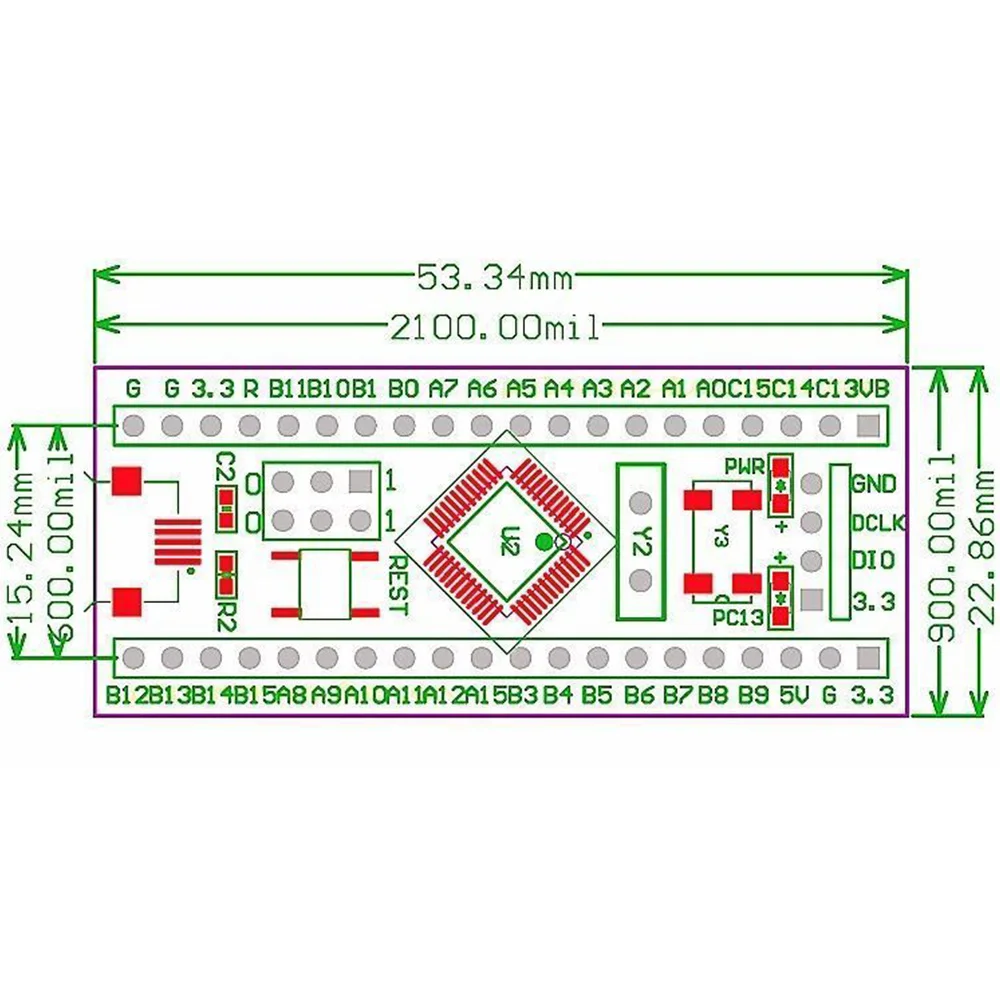 Минимальная система развития ARM STM32 STM32F103C8T6 для Arduino