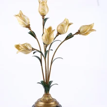 Современная Новинка бронзовые цветные художественные лампы светодиодный настольная лампа украшение дома лампа для чтения