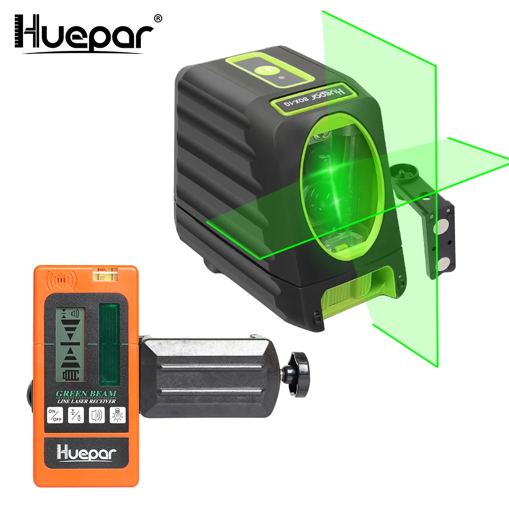 Huepar Self leveling Vertical & Horizontal Lasers Green Beam Cross Line