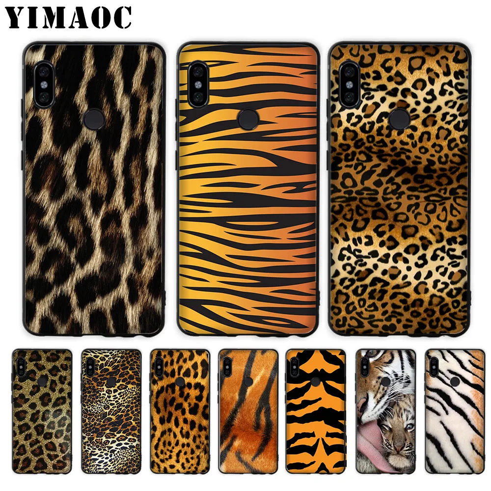 YIMAOC fashion leopard tiger fur Soft Case for Xiaomi Mi5 Mi5S Mi6 Mi9 Mi8 Lite SE A1 A2 Pocophone F1 MAX 3 |