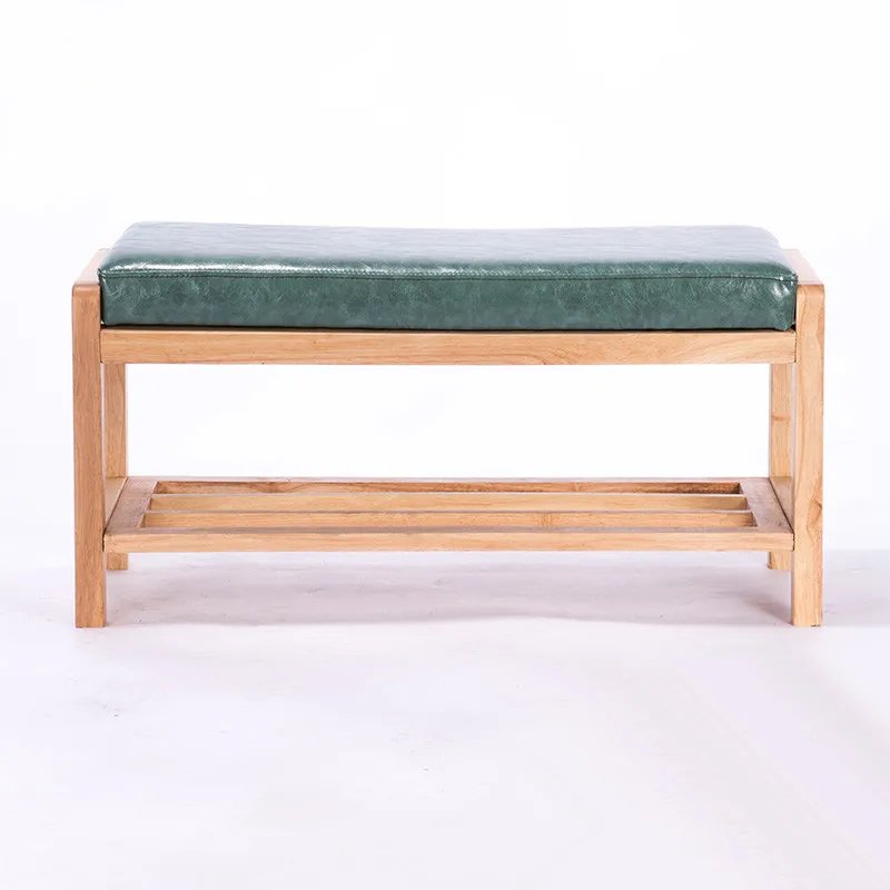 PU Leather Shoe Rack Ottoman Organizer & Hallway Bench With Cushion Living Room Furniture Shoe Shelf Holder Storage Organizer