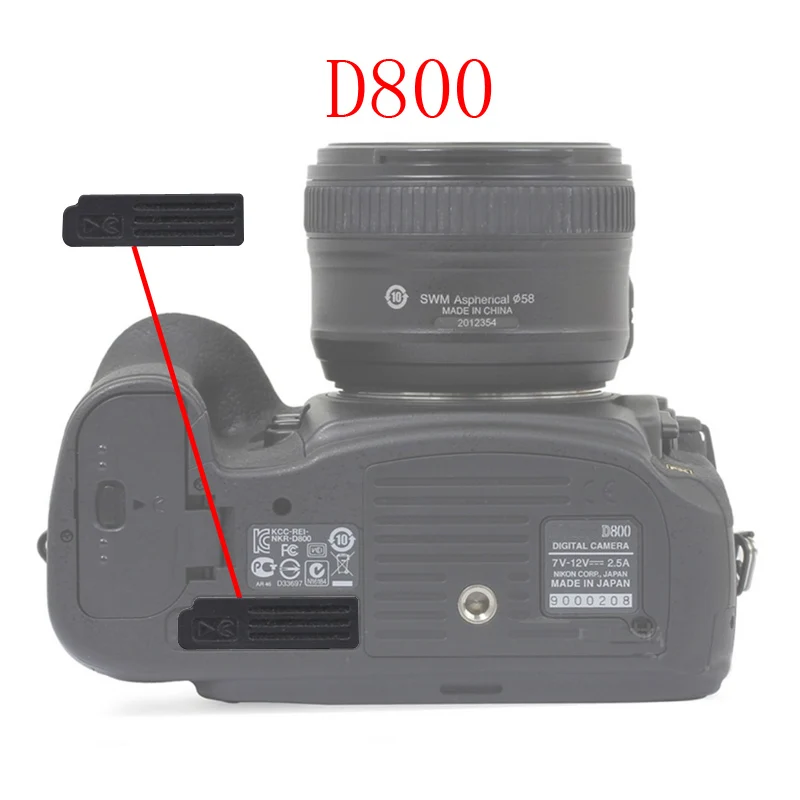 Для Nikon D600 D610 D7000 D7100 D800 резиновая задняя крышка для камеры DSLR запасная деталь для ремонта - Цвет: D800
