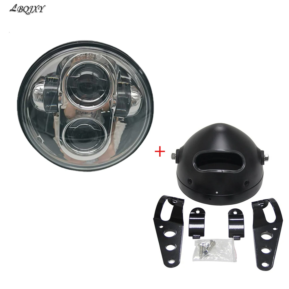 5 75 дюймов светодиодный Корпус фар для Harley круглый 3/4 ''мотоцикл Проектор фары H4