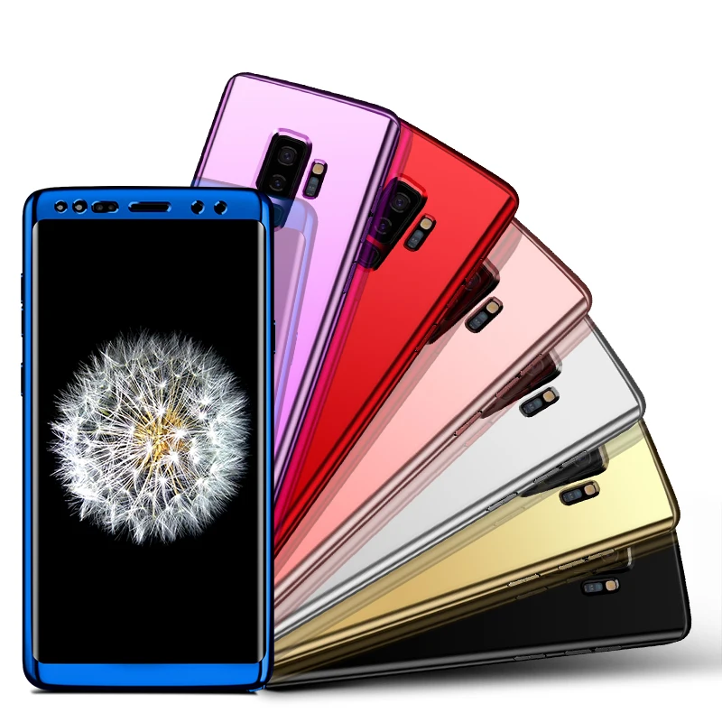 Зеркальный чехол с полным покрытием 360 градусов для Samsung Note 9 S10 Plus S8plus жесткий