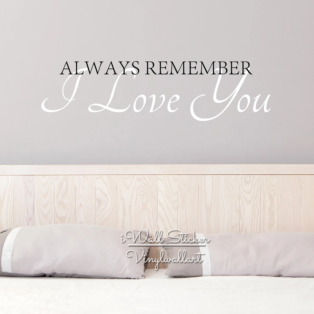Love Quote Wall Sticker Creative Love Quote Wall Decal Always Remember