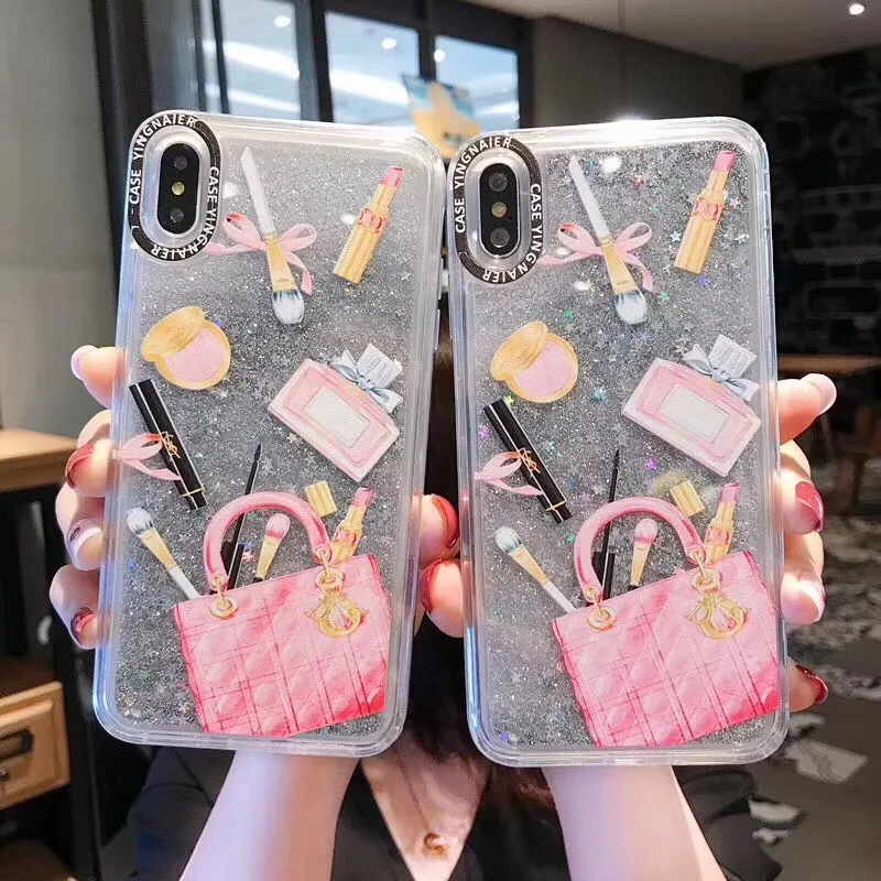 

Quicksand Case For iPhone X Xr Xs Max 7 7Plus 8 8Plus Hard Plastic Dynamic liquid Capinha For iPhone X 7 8 Plus 6 6s Cover Capa