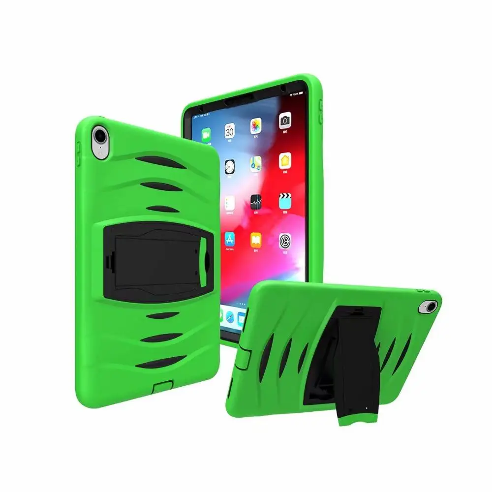 Green С высокими показателями рабочего Coque для iPad Pro 11 силиконовый чехол Противоударная подставка защитный чехол для iPad Pro 11 Стенд Кожаный чехол Чехол-броня - Цвет: Green