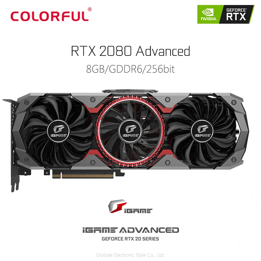 

Original Colorful iGame GeForce RTX 2080 Advanced 8GB Video Graphics Card GDDR6 VR Gaming 1710MHz DP HDMI USB Type C