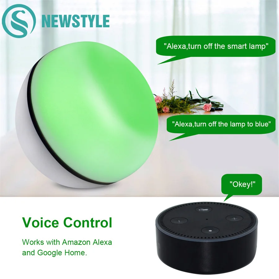 

Smart Wifi LED Dimmable Night Lamp Led Touch Swith Night Lights Voice App Alexa Control with Wake Up and Timer Function