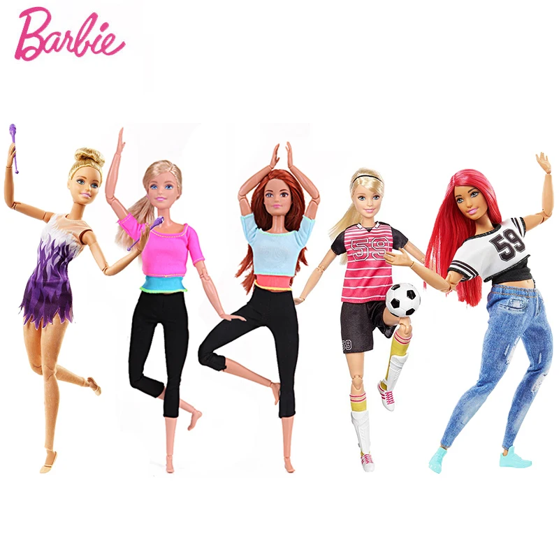 Barbie Original Doll All Joints Movable Movement Style Yoga Dolls Model Toy For Little Baby