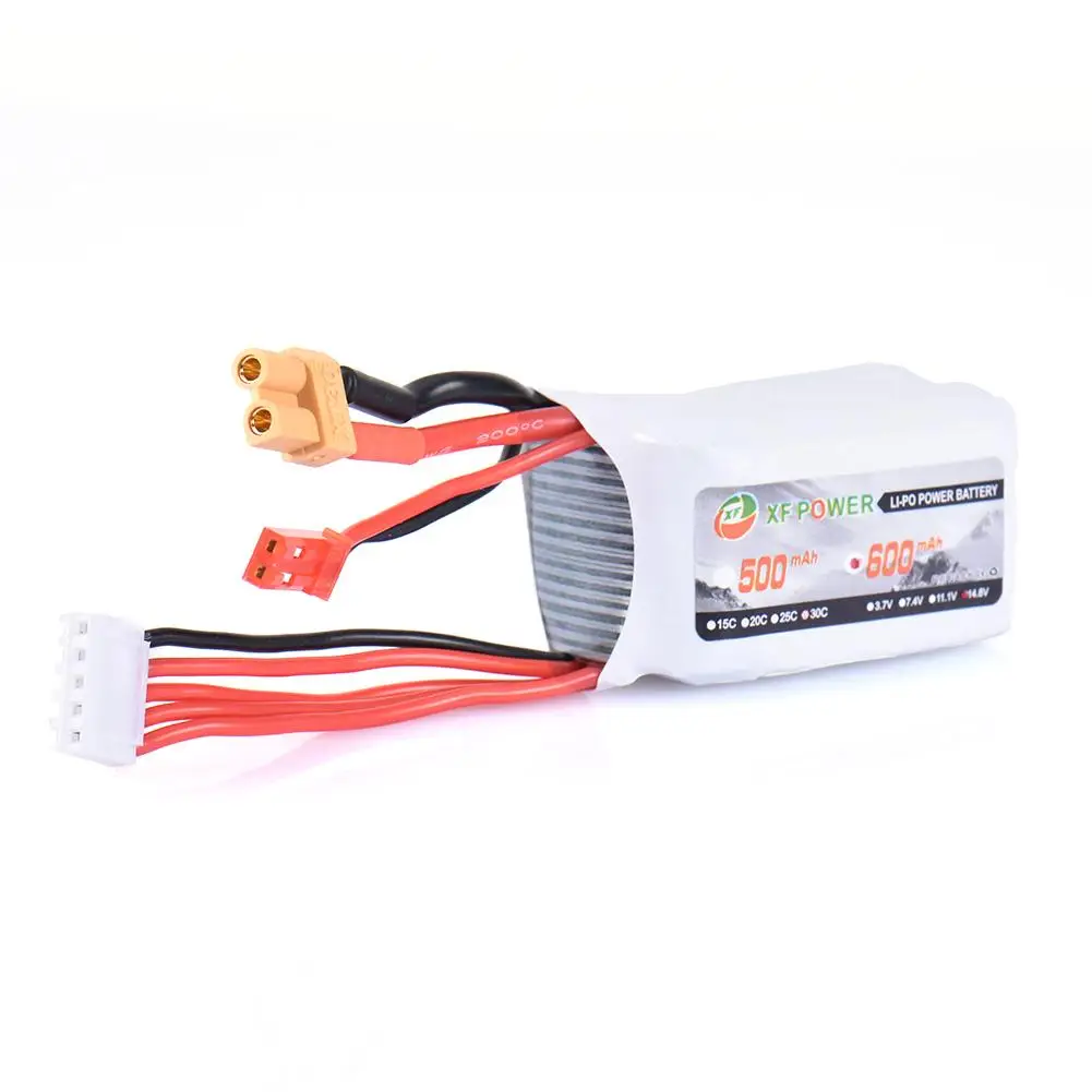 XF 600 mAh 14,8 V 30C 4S JST разъем XT30 вилка перезаряжаемая литиевая батарея для игрушки дистанционного управления