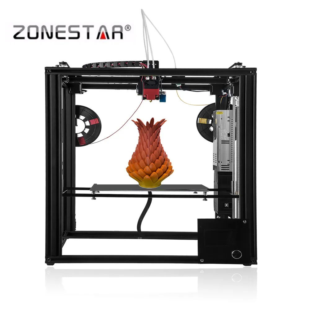 ZONESTAR Z9 3D принтеры большой Dule экструдер Auto Level Лазерная Гравировка металлический
