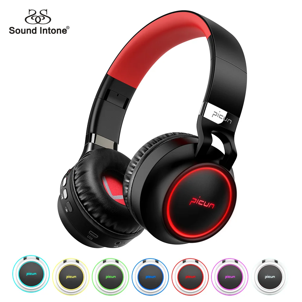 Bluetooth Headphone Wireless Earphones Glowing Headband Bluetooth