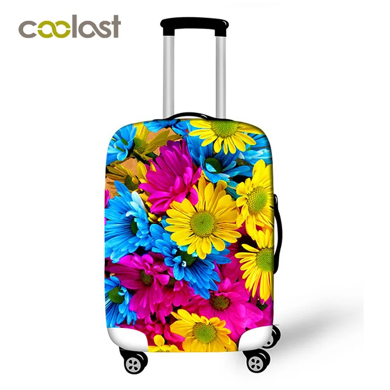 Цветочные Защитные чехлы для багажа для 1"-32", эластичные розовые Чехлы для чемодана, розовые дорожные аксессуары, сумка, чехол для чемодана