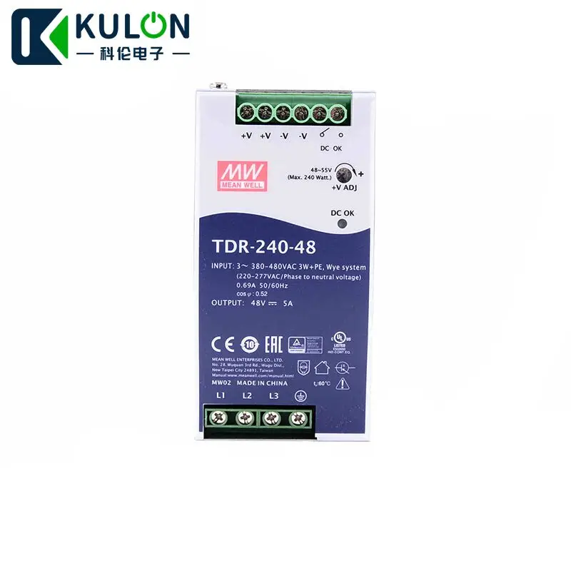 MEANWELL TDR-240-48 трехфазный 340-550 В переменного тока широкий диапазон входа для