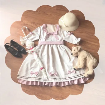 

Free New Shipping 2019 Original Crabapple Cheese Cla Bowknot Hubble-bubble Sleeve Lolita Dress Is Elegant Cultivate Morality