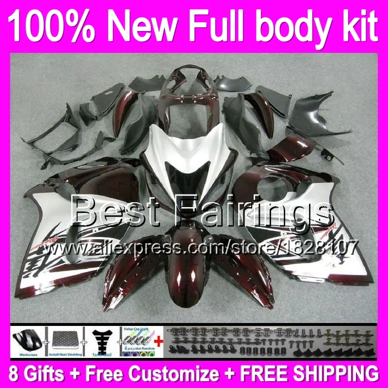 

Fairing For SUZUKI Hayabusa Hot Red silver GSXR1300 08 09 10 11 12 13 14 15 19B4 GSX R1300 GSXR 1300 2008 2009 2010 2011 +Decal