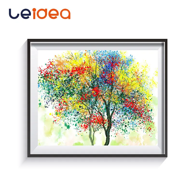 

Colorful Plants Diy Oil Paint Painting By Numbers Abstract Picture Drawing Coloring On Canvas Painting By Hand Wall Paint