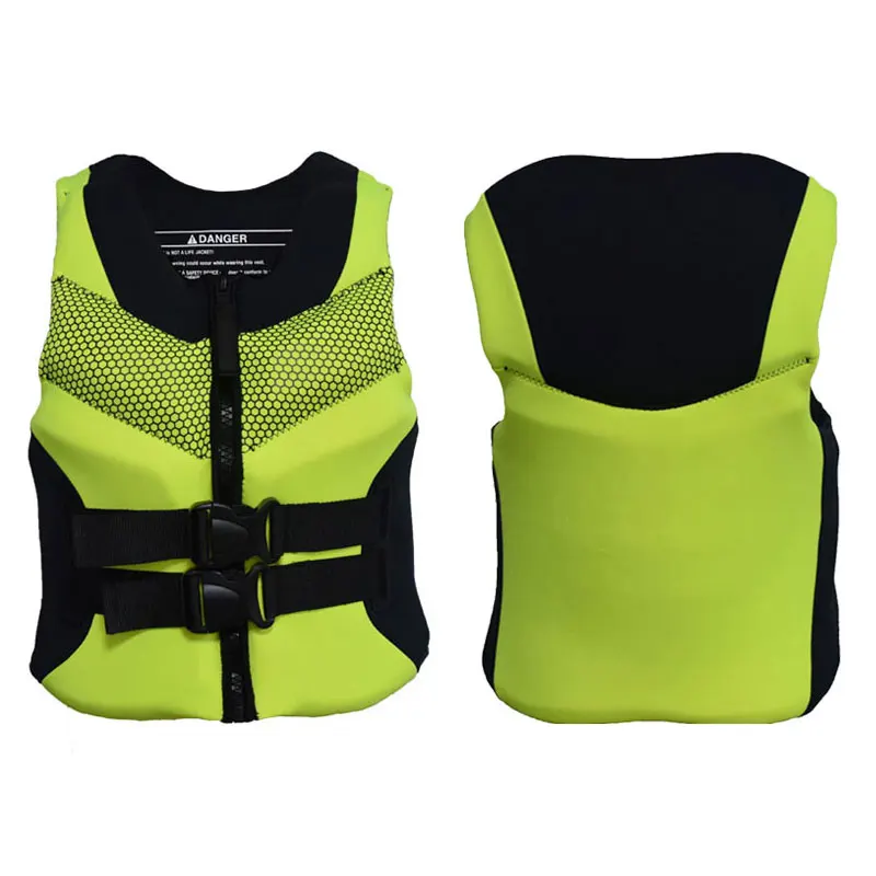 Men's Women's Life Jacket Vest, Neoprene Foam Filled Safe Waist Belts Lime Orange Black Grey Red