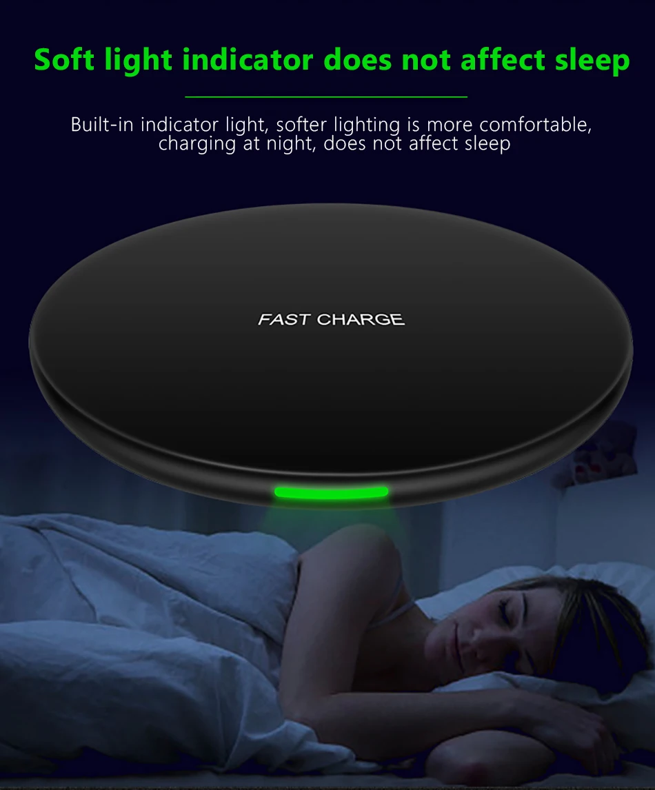 !ACCEZZ Qi Wireless Charging 7.5W 10W For Samsung Galaxy S8 S9 Plus Note 8 Universal Fast Charge For iPhone 8 Plus XS XR Charger (10)