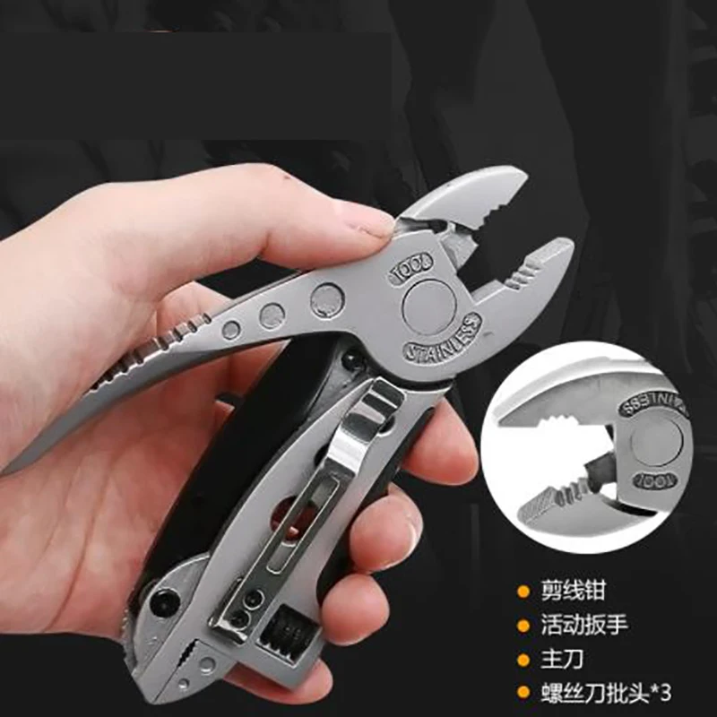 

Outdoor camping multi-purpose pliers Multi-tool pliers Multi-purpose wrench tool combination Wire cutters Adjustable wrench