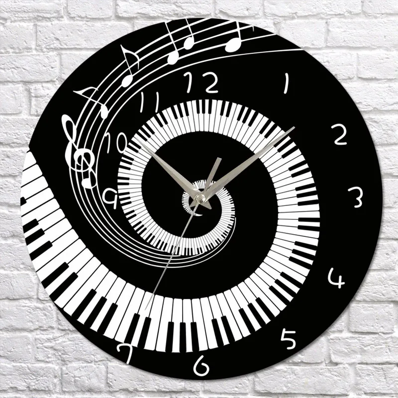 

DIY Piano Acrylic Mirror Wall Clock Modern Home Decor Living Room Wall Sticker Clocks WXV Sale