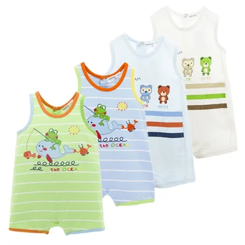 

2018 Summer Baby Boy Romper Baby Onesie Cartoon Cotton Mamelucos Del Bebe Verano Newborn Romper Short Sleeve Cute Baby Jumpsuit