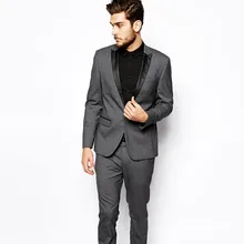 Остроконечные LapelTuxedos одна кнопка 2 PiecesTerno Masculino костюм Homme(JacketPantTie) Slim Fit Модель года; стиль Высокое качество модные