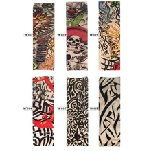 3 шт./лот Личность татуировки рукава красочные дышащие быстросохнущие УФ Защита от солнца бег рука рукава