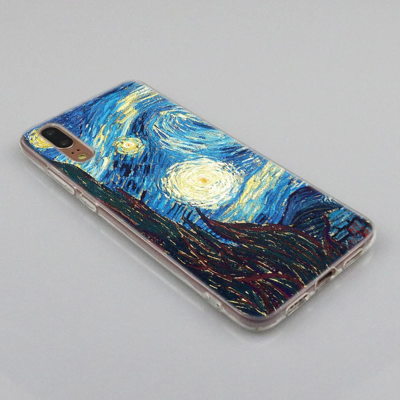 Лидер продаж мягкий силиконовый чехол Ван Гога ТАРДИСа для Huawei P30 P20 P10 P9 P8 Lite 2017 Pro