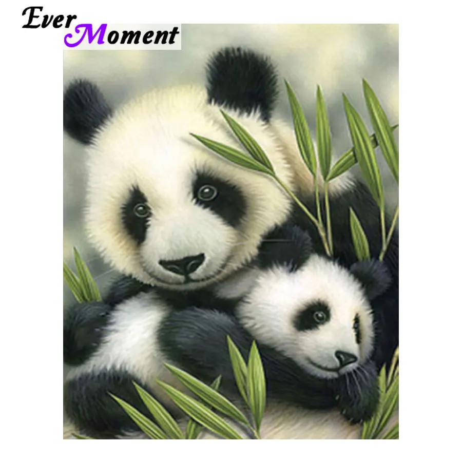

Ever Moment Diamond Painting Cross Stitch Cartoon Panda Diamond Embroidery 5D diy Square Rhinestones Full Mosaic Kits ASF607