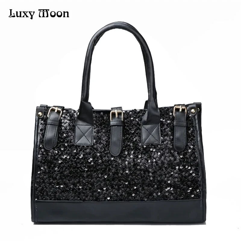 

Luxy Moon Women Handbag PU Leather Tote Shoulder Bags Satchel Cross Body Bags Fashion Sequins Glitter Casual Potable Purse