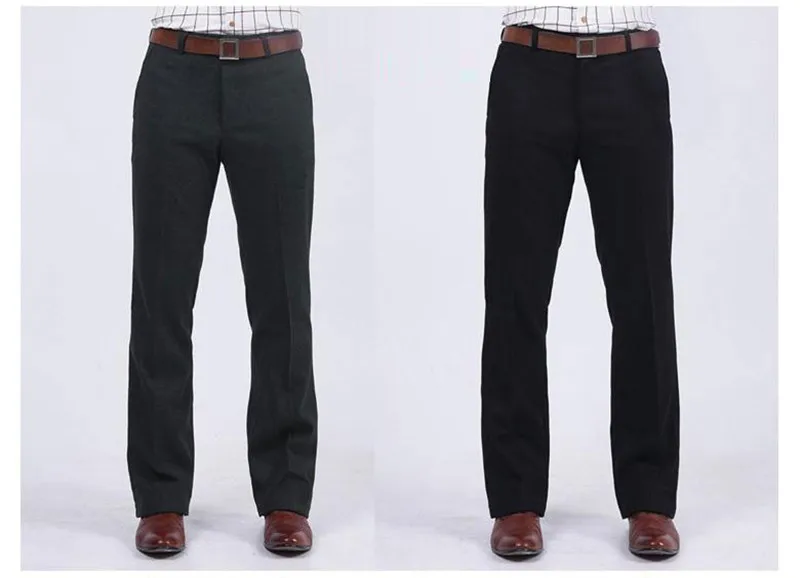 Осенние и зимние шерстяные брюки, мужские деловые прямые костюмы, мужские брюки, штаны, уплотненные теплые брюки, размер 28-35 36