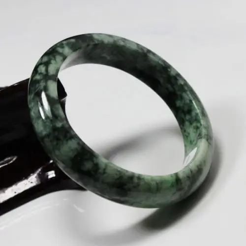 

01987 Certified Grade "A" Natural Green Jadeite Jade Gems Bracelet Bangle