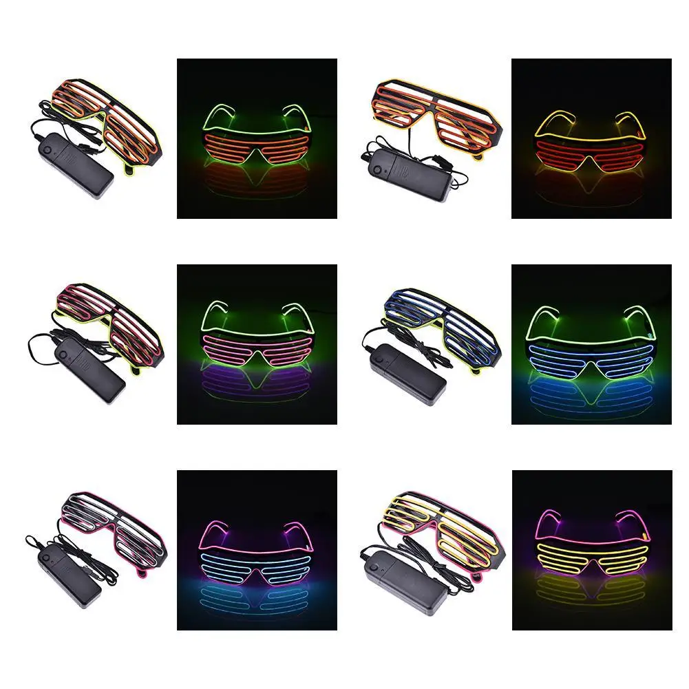 Two-color Blinds Mode Flash EL Luminous Party Lighting Colorful DJ Bright Glasses Classic Fluorescent Bar Atmosphere Props | Дом и сад