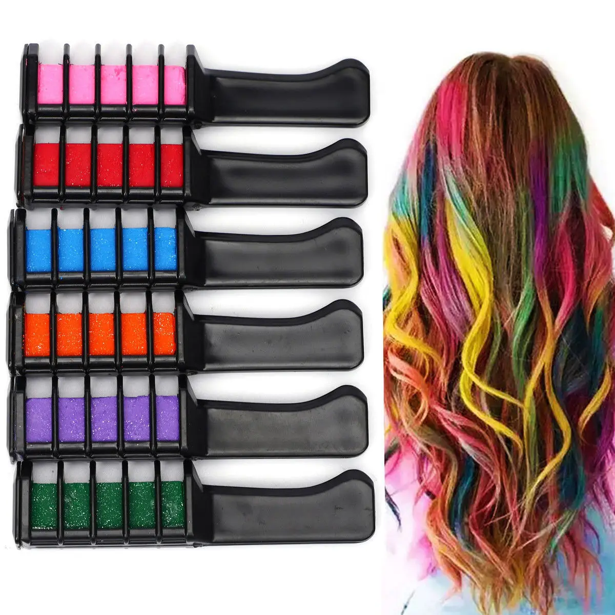 10PCS Fashion Mini Design Crayons Hair Color Mascara Dye Hair Color