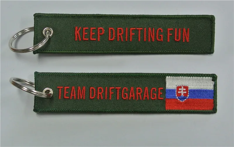 Команда Driftgarage держать дрейфующих весело ткани вышивка брелок для ключей