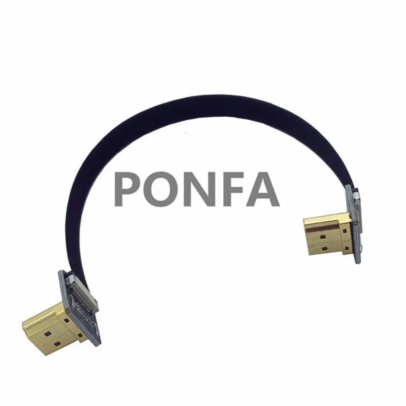 0,2 м FPV двойной Угловой 90 градусов HDMI Тип мужчина к мужчине HDTV FPC плоский кабель для мультикоптера аэрофотосъемки 10 см 50 см