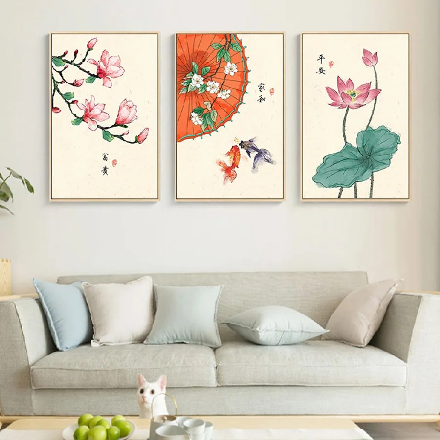 Chinese-Style-Retro-Flower-Canvas-Print-Poster-and-Painting-Lotus-Magnolia-Plants-Home-Decor-Wall-Art (1)