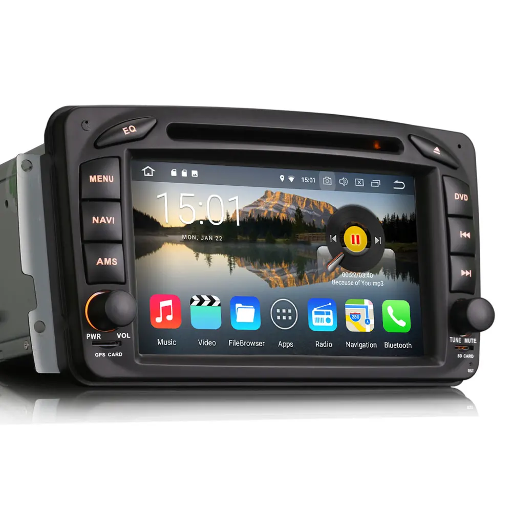 Perfect Erisin ES8857C 7" Android 8.0 Octa core 4G RAM Car DVD GPS Radio DVR DAB+ DVD for Mercedes C/CLK-Class W203 Viano Vito 2