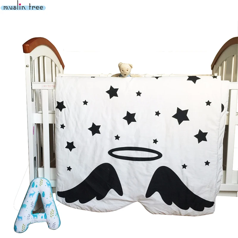 

Newborn Baby Blanket 100% Cotton Bedding Animal Print Swadding Kids Cartoon Summer Quilt Sofa Floor Playing Carpet Mat 130X90cm