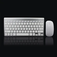 2.4Ghz Ultra-Thin Wireless Keyboard And Mouse Combo With USB Receiver Mouse Keyboard set For Apple PC WindowsXP/7/8/10 silver