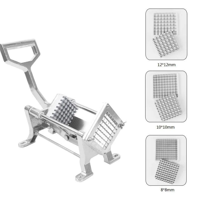 Резак для картофельных чипсов из нержавеющей стали, измельчитель фруктов, овощей, измельчитель, режущий станок с 3 лезвиями, кухонные гаджеты