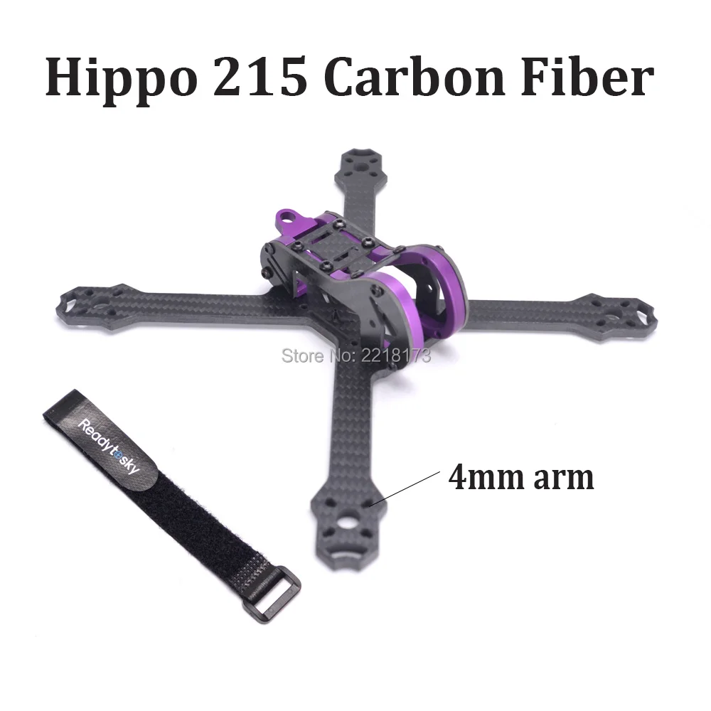 

HIPPO 5 Inch 215mm 215 Pure Carbon Fiber Frame kit with 4mm arm & aluminum parts for FPV RC racing drone quadcopter