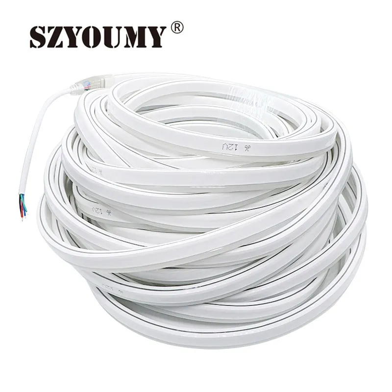 #Best SZYOUMY 2835 Mini LED Neon Strip 220V 110V 12V 120LED M Flexible Neon Tube Light Decorative Lighting RGB White Red Green Blue
