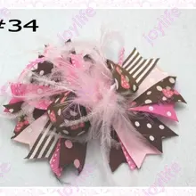 Новые 20 штук бутик модной одежды девушка волосы луки перо кланяется популярны фанки волосы луки \