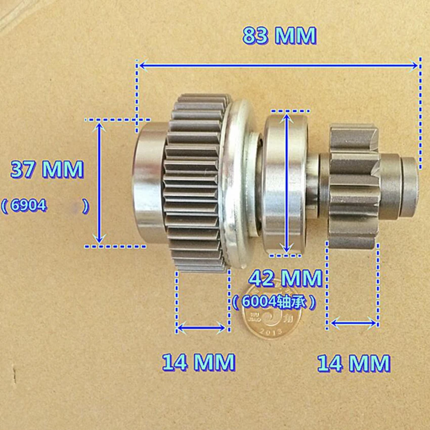 Горячая Распродажа Длина 83 мм мотор-редуктор, 10 зубчатый мотор для принадлежности для стартера стартовый мотор-редуктор односторонний мотор-редуктор